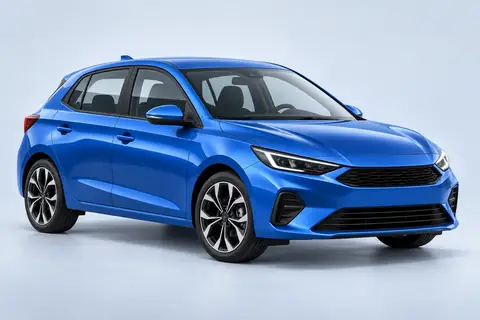Brisa, hatchback azul